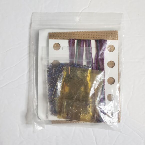 MILL HILL Royal Mauve Dragonfly Pin Counted Glass Bead Cross Stitch Kit NEW - Picture 2 of 3